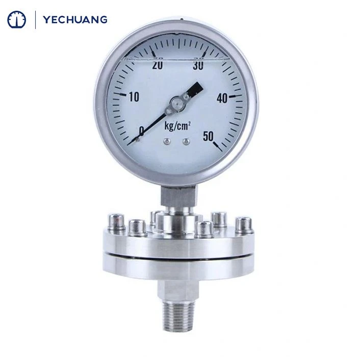 High-Quality-4-Inch-All-Stainless-Steel-Absolute-Pressure-Gauge-with-Diaphragm-Seal